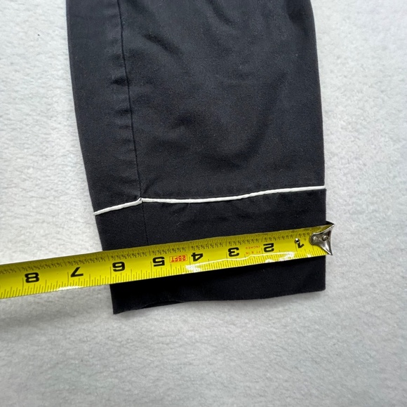 Alfani Women's Black Ankle Pants Trousers with Contrast White Piping Size 10 - Picture 11 of 13